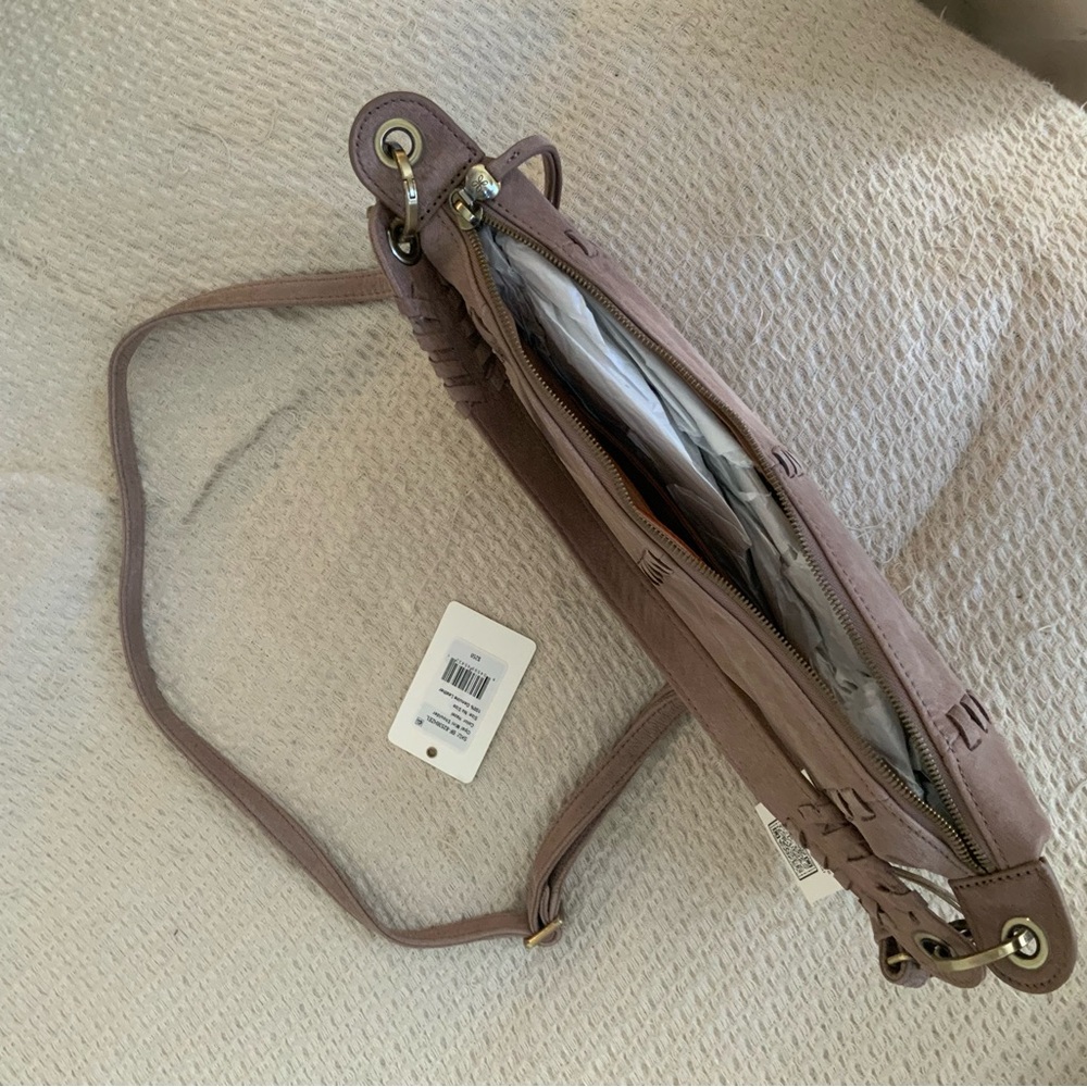 NWT Free People X HOBO Opal Mini Shoulder Bag Hazel Leather Crossbody Purse - Picture 6 of 10